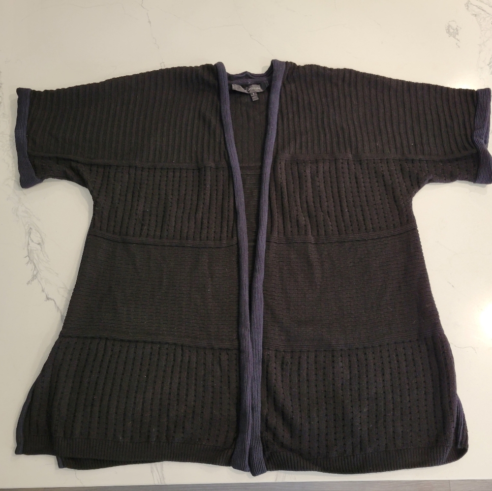 ST. John Black Knit Open Cardigan Size Small - Picture 6 of 8